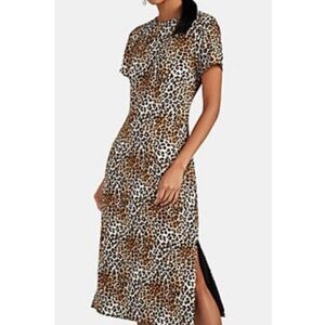 Barneys New York Animal Print Midi Dress